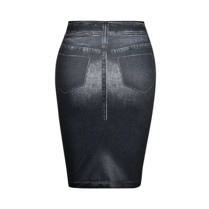 Strechable Mini Denim Skirt - Image 3