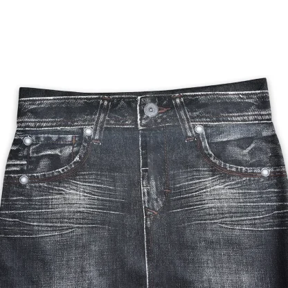 Strechable Mini Denim Skirt - Image 8